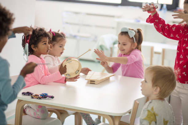 istock The youngest and cuties music band. 1155170572