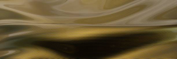 istock golden Carbon fiber cloth wave. 3d illustration 1155175701