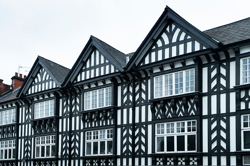 Half timbered buildings in Chesterfield
