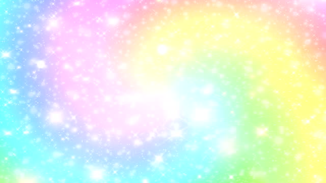 Rainbow galaxy background and pastel color.The unicorn in pastel sky with rainbow. Pastel clouds and sky with bokeh . Cute bright candy background . Fantasy Animation Background.