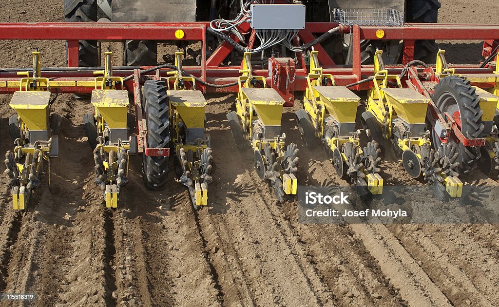 Sowing of beet Sowing of beet by seeding machine. Machinery Stock Photo