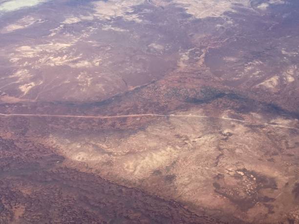 istock Lasseter Highway aerial view, Australia 1155201164