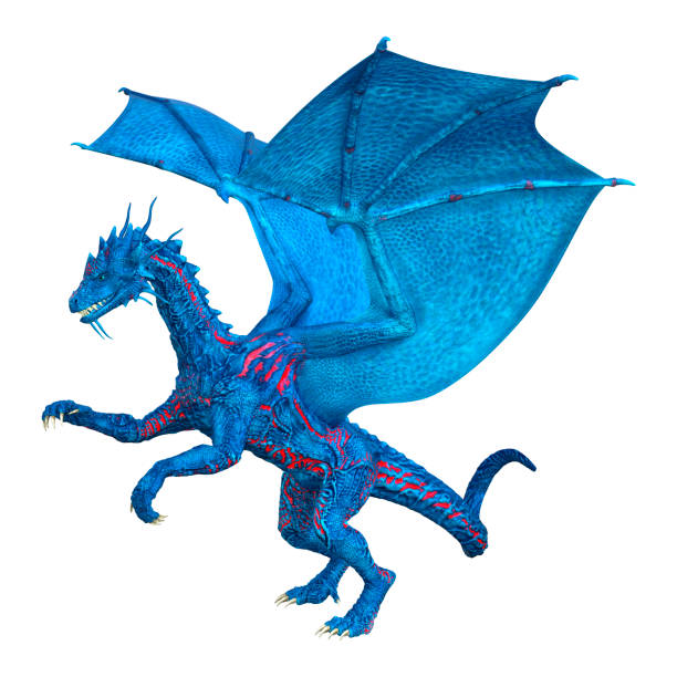 istock 3D illustration fantasy dragon on white 1155203071