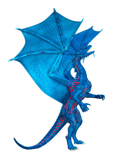 istock 3D illustration fantasy dragon on white 1155203105