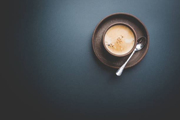 istock Cup of coffee top view 1155203386