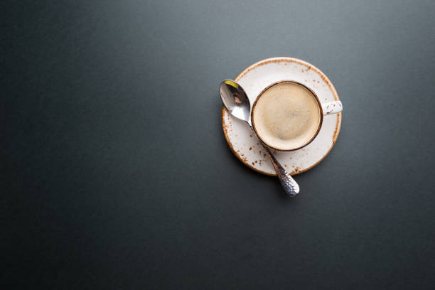istock Cup of coffee top view 1155203432