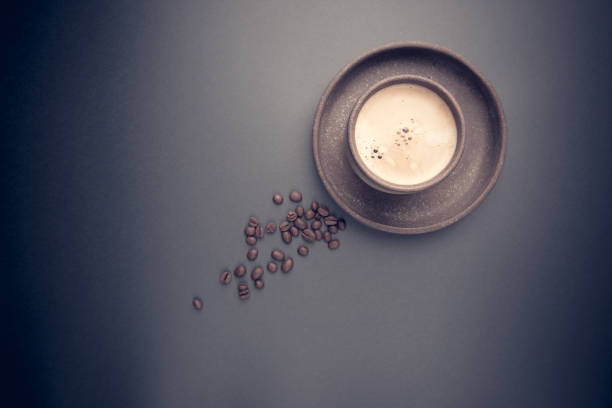 istock Cup of coffee top view 1155203469