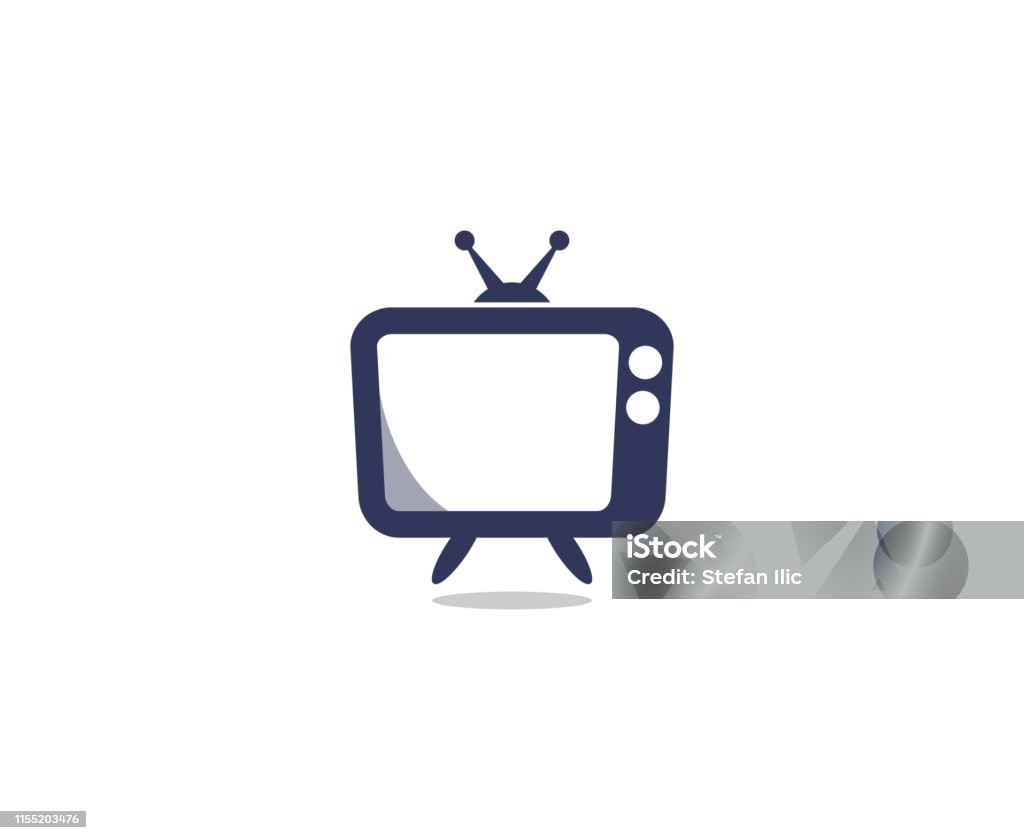 Icona della televisione - arte vettoriale royalty-free di Televisore