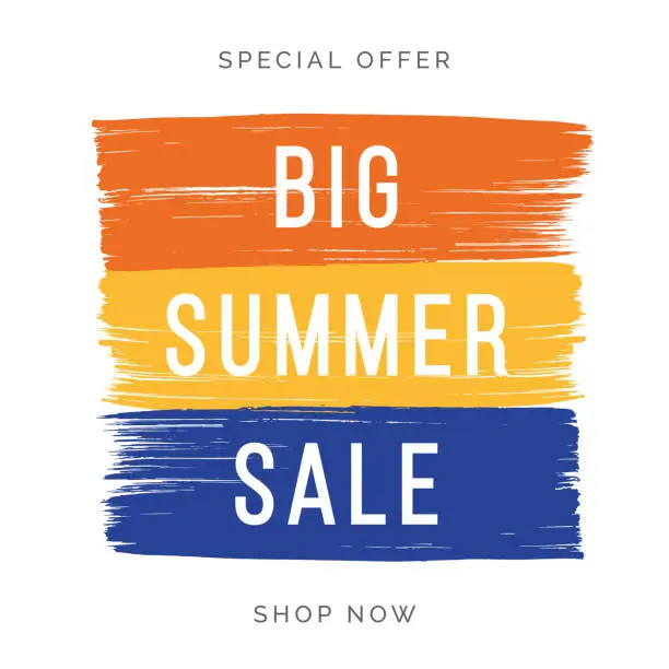 Vector illustration of Summer Sale design for advertising, banners, leaflets and flyers.