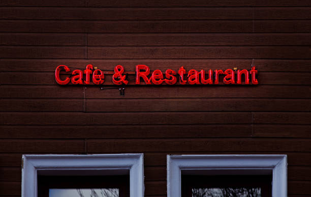 istock Cafe Restaurant Neon sing on wood 1155204067