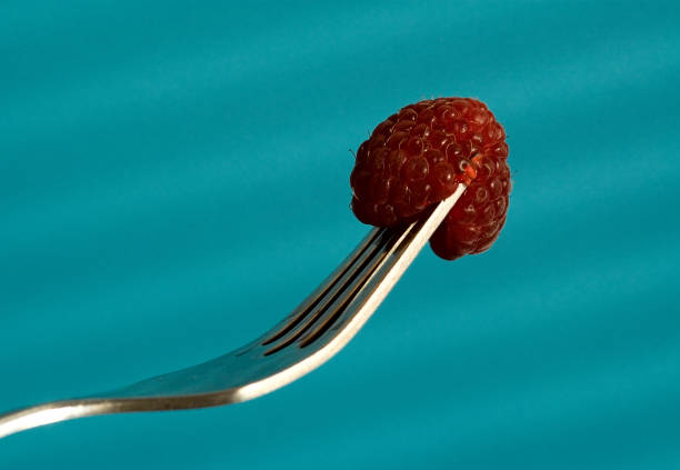 raspberry on a fork