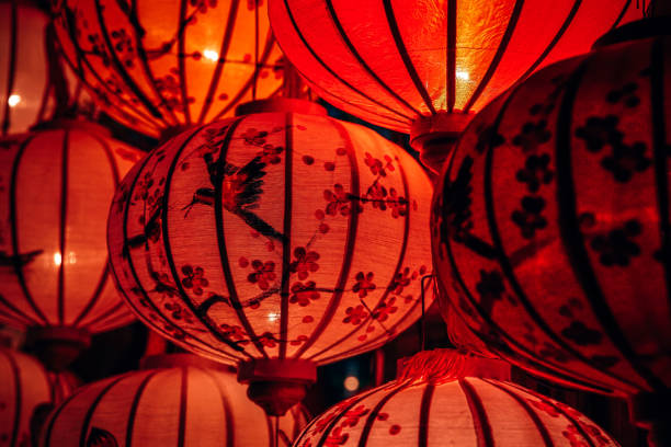 Close-up Shot of Decorative Lanterns stock photo