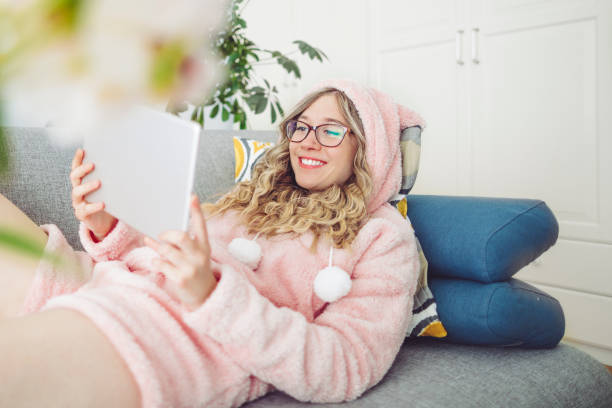 Young woman at home