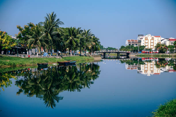 Morning Reflections in Hoi An stock photo