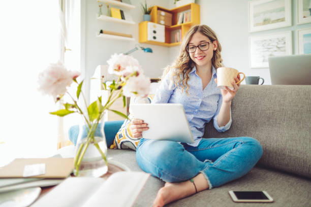 istock Young woman at home 1155208893