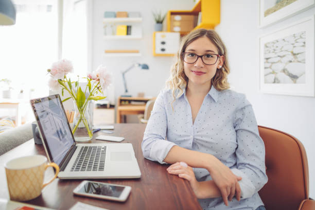 Young woman at home