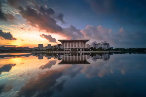 Photo of Iron mosque Putrajaya dramatic sunrise