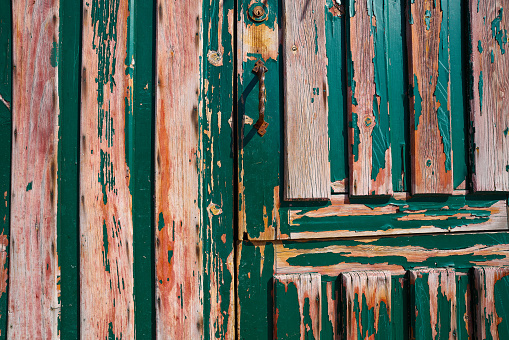 Green door weathered aged door grunge paint texture