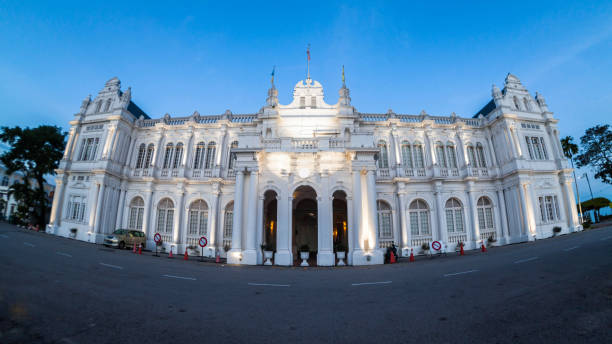 istock Old Heritage British Colonel Building used for current Penang Local Council in Esplanade, George Town, Penang, Malaysia 1155214362