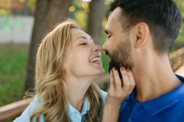 istock Loving couple on a date in the park 1155214525