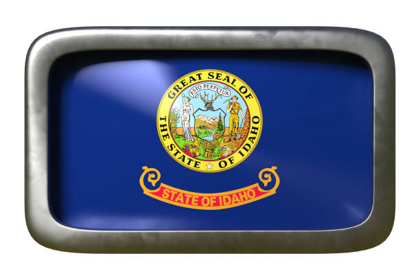 istock 3d rendering of Idaho State flag 1155215332