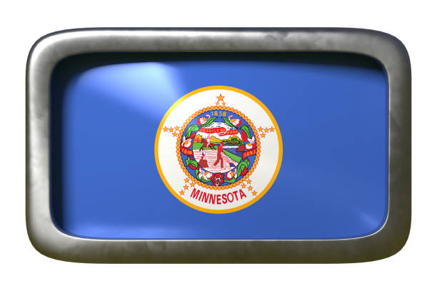istock 3d rendering of Minnesota State flag 1155215428