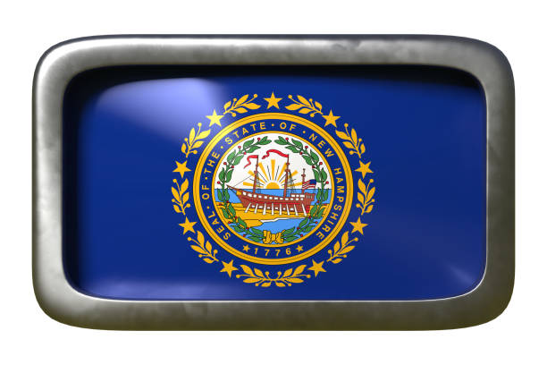 istock 3d rendering of New Hampshire State flag 1155215489
