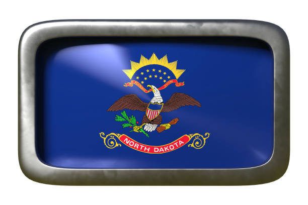 istock 3d rendering of North Dakota State flag 1155215515