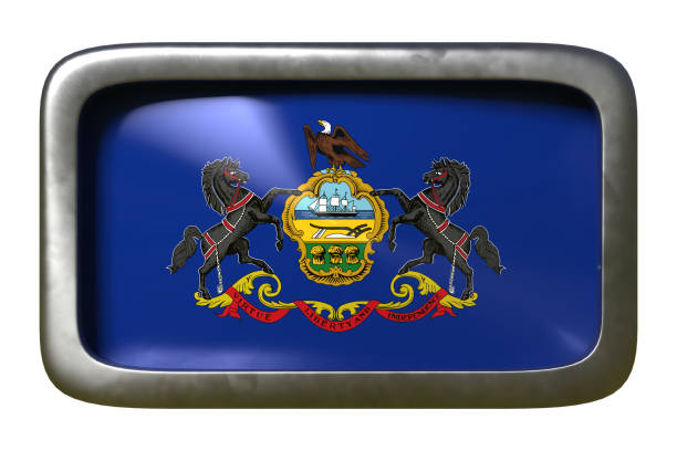 istock 3d rendering of Pennsylvania State flag 1155215542