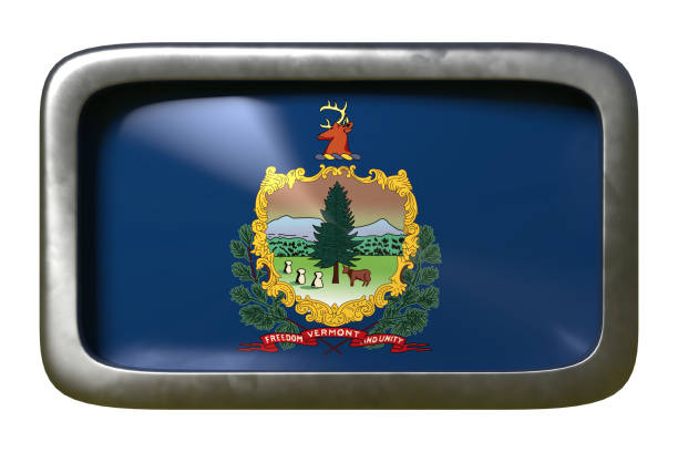 istock 3d rendering of Vermont State flag 1155215610