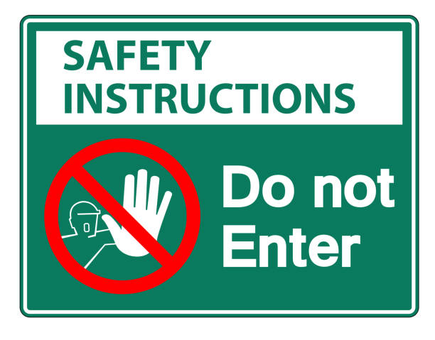 Safety instructions Do Not Enter Symbol Sign Isolate On White Background,Vector Illustration Safety instructions Do Not Enter Symbol Sign Isolate On White Background,Vector Illustration unauthorized no admittance stock illustrations