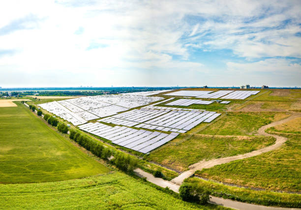 istock Clean Electricity Solar Farm Power Station in Germany 1155216257
