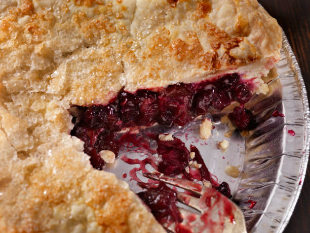 istock Vegan Blueberry and Rhubarb Pie 1155217449