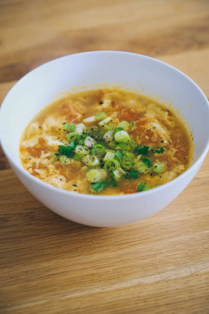 istock Homemade tomato egg drop soup 1155219750