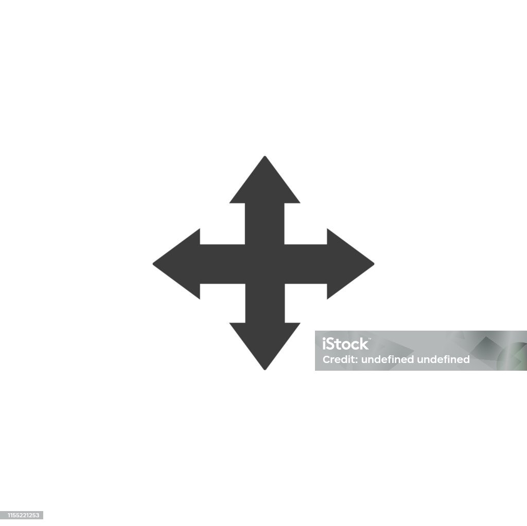 Compass Plus Sign Black Filled Plus Symbol With Compass Arrows Stock Illustration ...
