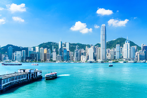 Victoria Harbour - Hong Kong, China - East Asia, Hong Kong, Hong Kong Island, Kowloon Peninsula