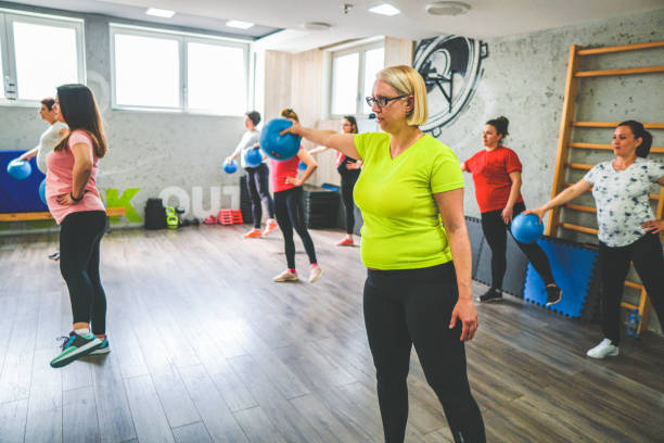 istock Group of pregnant women training 1155222429