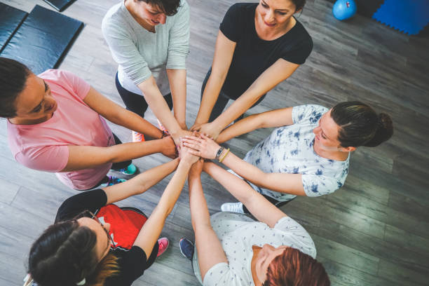 istock Group of pregnant women training 1155222530