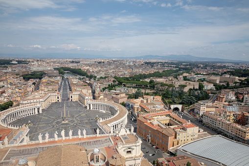 Aerial view of italy rome