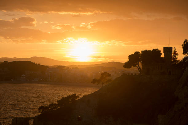 Sunset on the Ronda de Lloret de Mar path, Spain