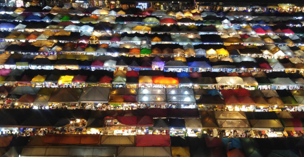 istock Colorful Night Market in Bangkok 1155226021