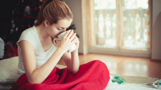istock Young woman in a process of healing - fights illness 1155226176
