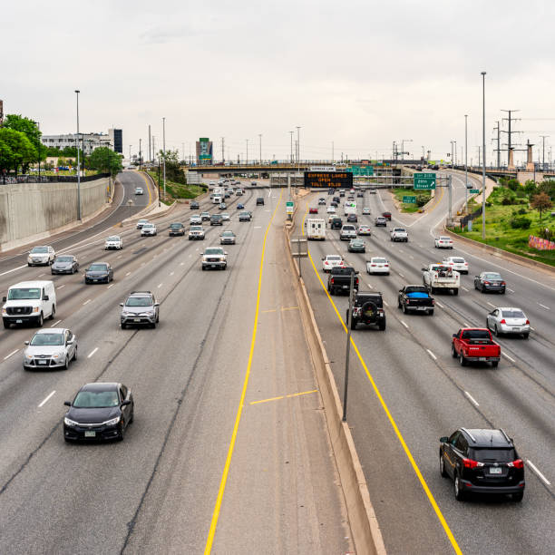 istock Busy freeway traffic on Denver's outskirts 1155227933