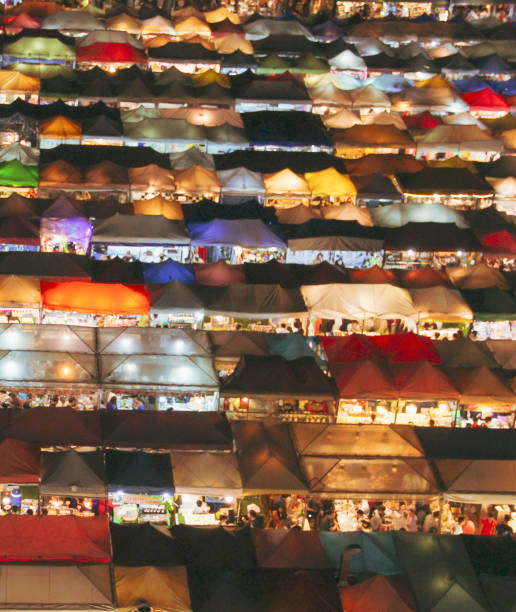 istock Colorful Night Market in Bangkok 1155228002