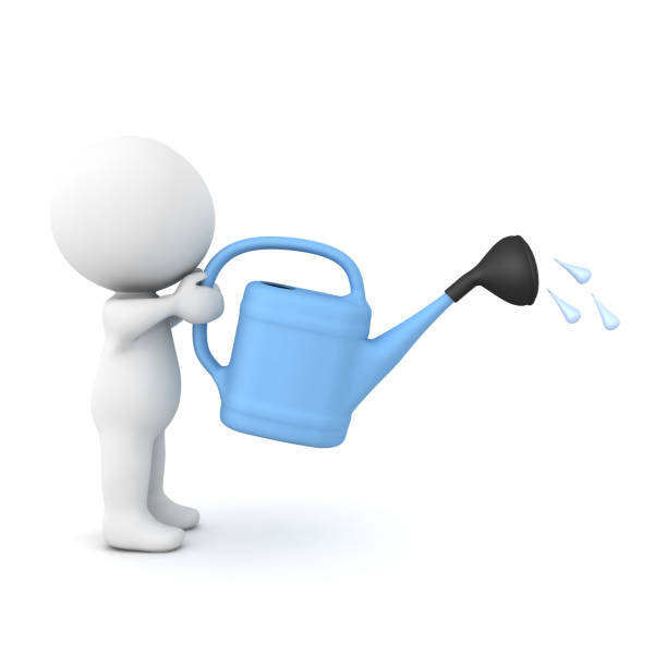 istock 3D Character holding water sprinkler 1155234150