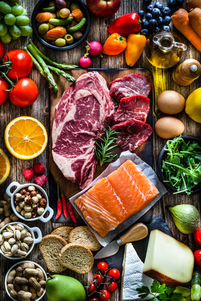 istock Food backgrounds: table filled with large variety of food 1155240414