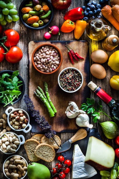 istock Food backgrounds: table filled with large variety of food 1155240465