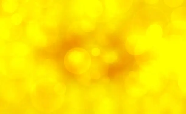 Yellow bokeh lights defocused, abstract background, large polygons