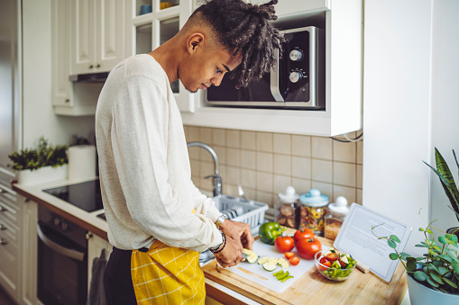 In the kitchen