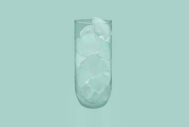A full glass of pure ice on an isolated background.